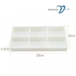 Dimensiuni tavita organizator plastic 6 compartimente