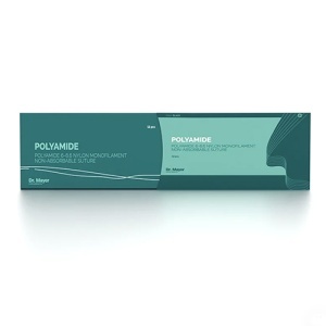 12 Fire Sutura Polyamide 4-0 Cu Ac de 18mm 3/8 Triunghiular Dr. Mayer - Img 3