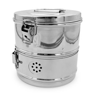 Casoleta Inox Pentru Sterilizare Instrumentar Medical 15x15cm