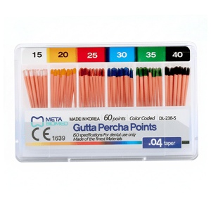 Conuri Gutaperca .04 Nr 15-40 ASS 60Buc Meta Biomed