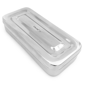 Cutie Inox Cu Capac Instrumentar 17x7 cm