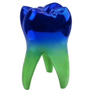 Dinte Decorativ Gradient Albastru-Verde 24 cm