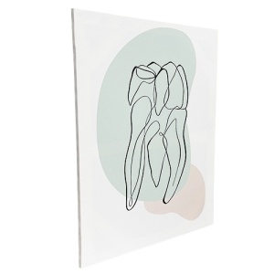 Tablou decorativ pentru stomatologi molar desen liniar 45X60cm Y015