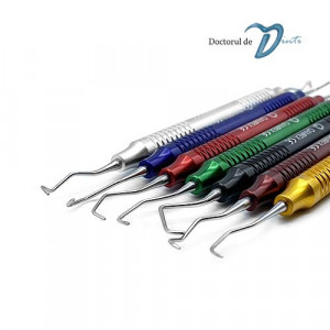 Chiurete Gracey Standard Color Set 7 buc Parodontie