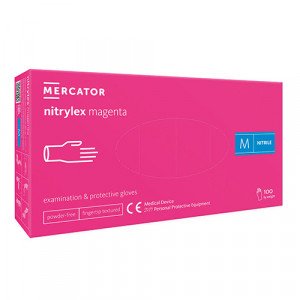 Manusi stomatologie Nitrylex Roz Magenta nepudrate M