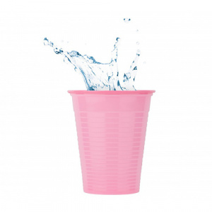 Pahare color PP 180ml Bournas 100BUC roz