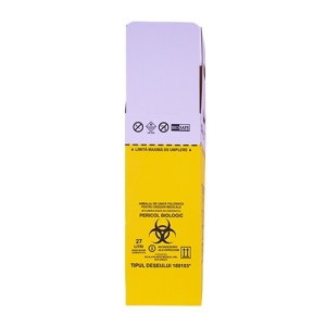Cutie Din Carton Cu Sac 27L Deseuri Medicale