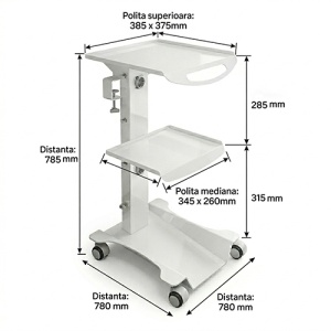 Etajera mobila White 2 prize Astraspec