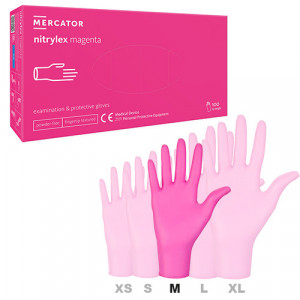 Manusi Nitrylex Roz Magenta nepudrate M