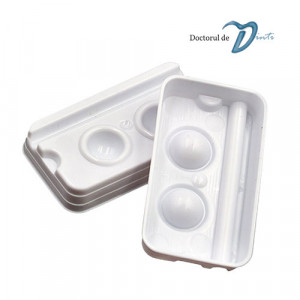 Placuta pad plastic pentru mixare materiale dentare 2 sloturi