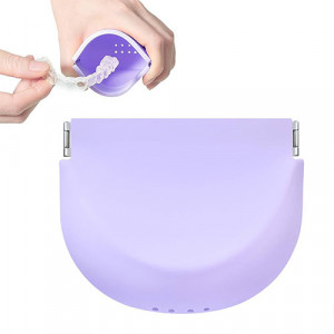 Sac silicon color depozitare retainer ortodontic mov
