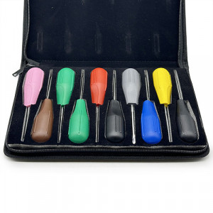 Set elevatoare luxatoare dentare maner plastic color 10buc