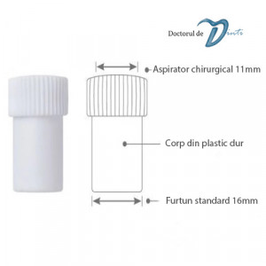 Dimensiuni adaptor canula pentru aspirator chirurgical 16 mm