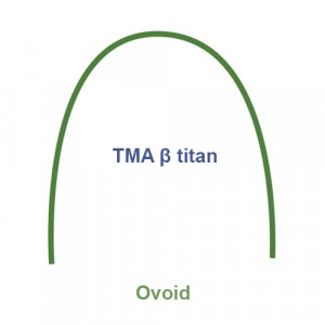Arc ortodontic TMA beta titan ovoid 1buc