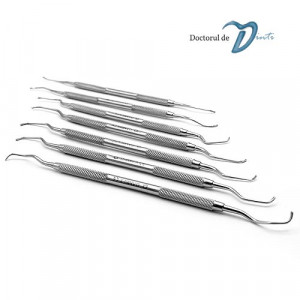 Chiurete Gracey Standard din Inox Set 7 buc