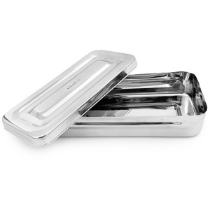 Cutie Inox Capac Pentru Instrumentar 17x7 cm