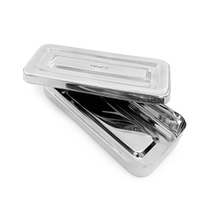 Cutie Inox Cu Capac Pentru Instrumentar 17x7 cm