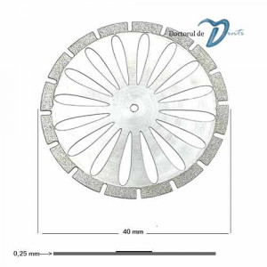 Dimensiuni disc diamantat sectionare modele gips 40 mm C10
