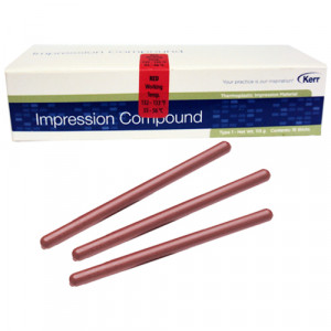 Material de amprenta termoplastic rosu Kerr batoane 15buc