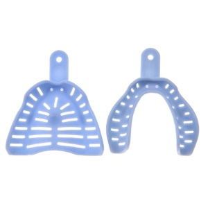 Set Linguri Amprenta Plastic pentru Edentat Total blue
