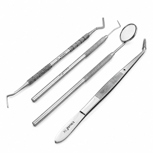 Trusa Consultatie Stomatologie Cu Otel Inox 4 Piese