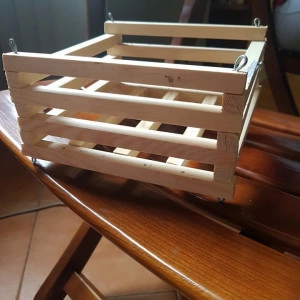 Cos din lemn pentru orhidee