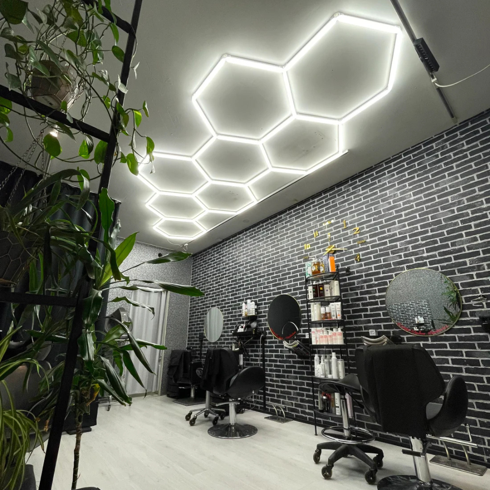 Hexagon Honeycomb LED – Barber Store Lighting
