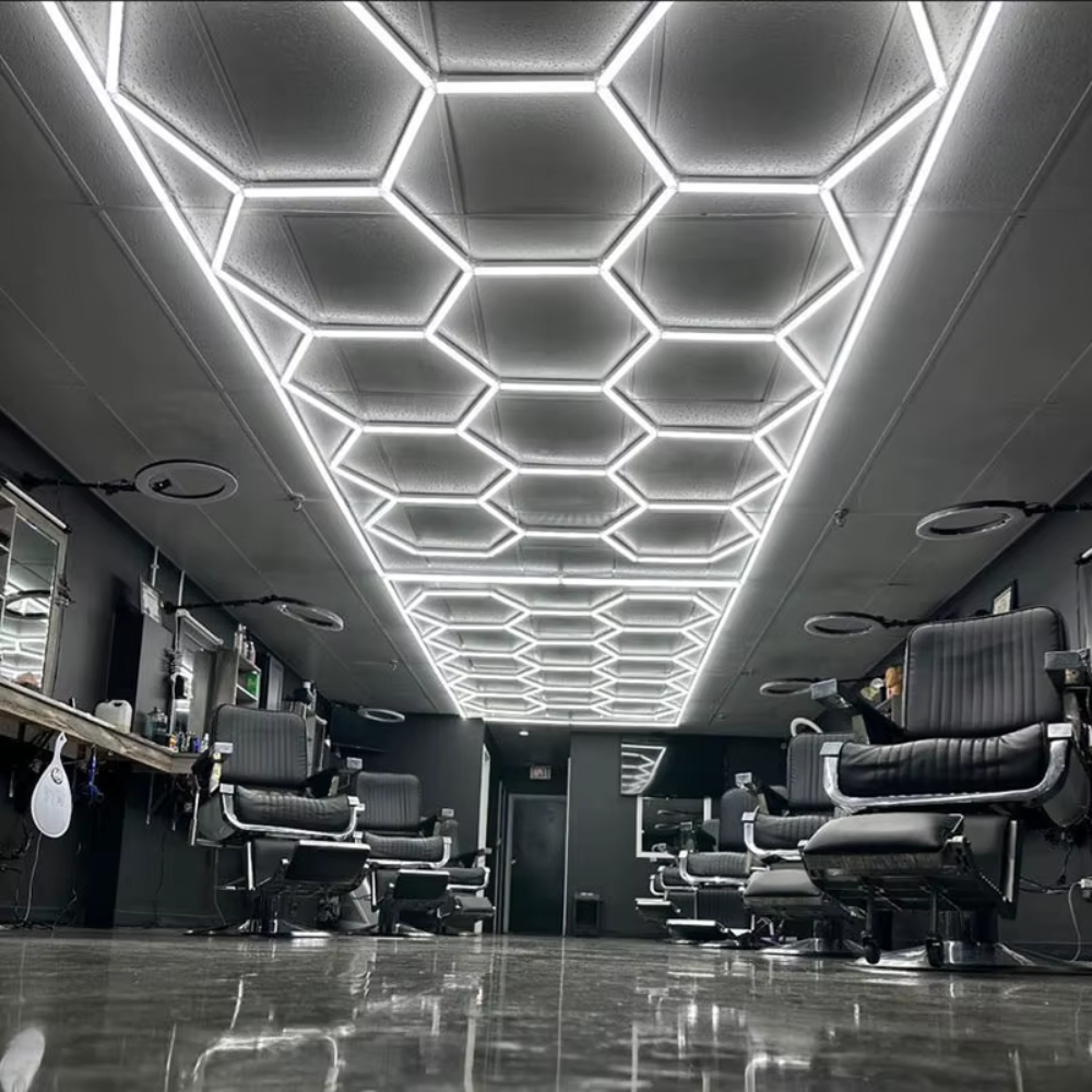 Hexagon Honeycomb LED – Barbershop Design