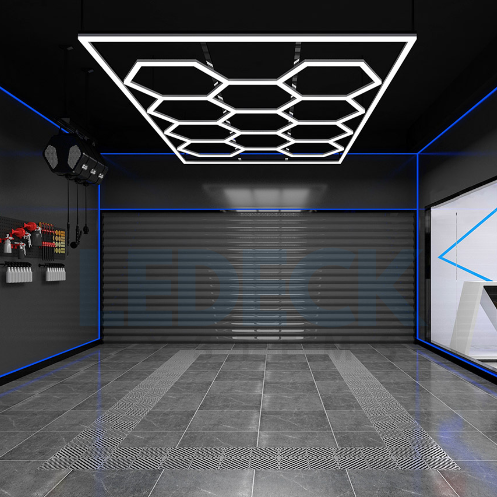 Hexagon LED Car Detailing Studio