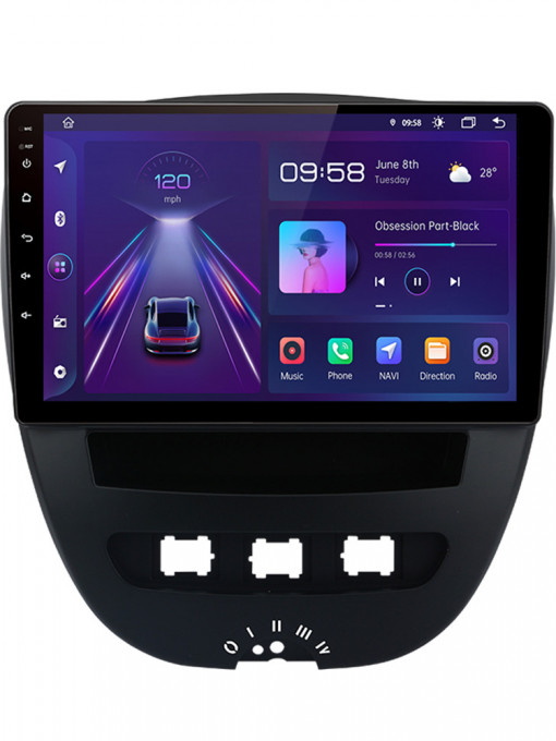 Navigatie Toyota Aygo 2005-2014 Ecran 10 inch 2GB 64GB 4 Core