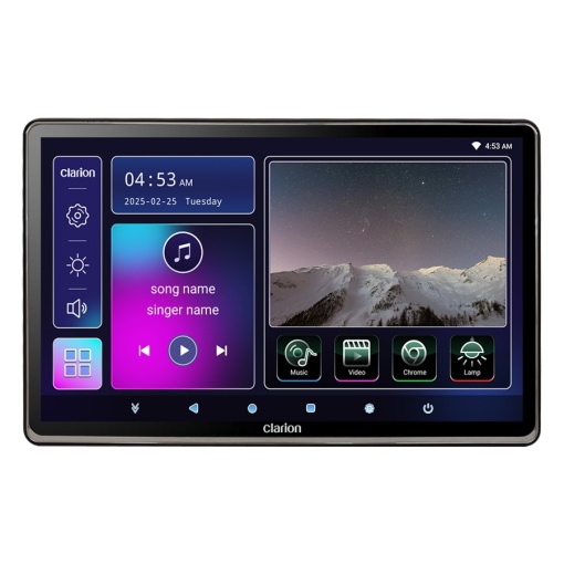 Monitor Auto Tetiera Clarion 11.6” Android 13, Ecran IPS HD, Wi-Fi, Bluetooth, Mirror Link, Multimedia Full Option
