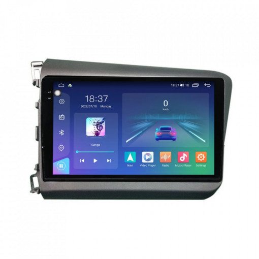 Navigatie Honda Civic IX Sedan 2011-2015 2K QLED 8GB 256GB 8 Core 4G