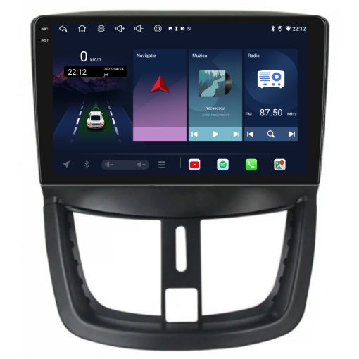 Navigatie PilotOn PEUGEOT 206+ 2001-2008 9 inch 6GB 128GB 8 CORE