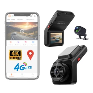 Cameră auto 4G cu ecran LCD, 4K + cameră spate 1K, GPS, funcții ADAS și ABS + monitorizare live - Img 2