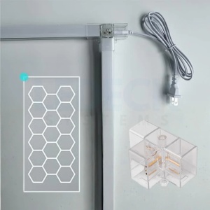 Conector Tip T pentru Honeycomb Hexagon Light LED – Îmbinare Modulară Sistem Iluminat Garaj – LEDECK - Img 9