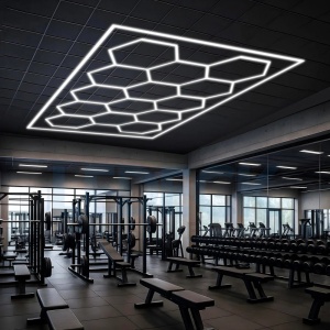 Lumină LED Hexagonală – 14 Module + Rama 484x243CM - Garaj, Dormitor, Cameră Gaming, Spații Private - Img 7