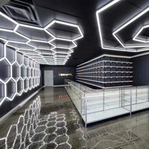 Lumină LED Hexagonală Modulară Custom – Sistem Extensibil Honeycomb pentru Spații Profesionale - Img 5
