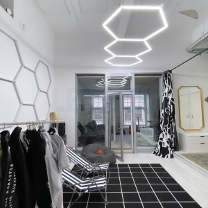 Lumină LED Hexagonală Profesională Aluminiu– 3 Module 5680mm 120x315CM – Service Auto, Detailing, Ateliere, Spații Comerciale - Img 10