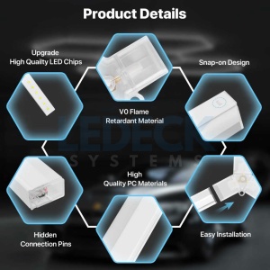 Lumină LED RGB Hexagonală Profesionala Aluminiu – 5 Module 244x170CM 192W, Echivalent 1600W, Garaj, Salon, Atelier - Img 13