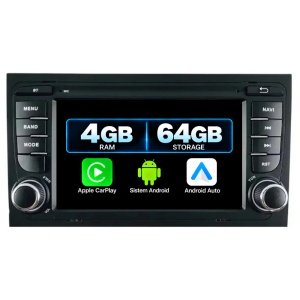 Navigatie Audi A4 B6 2000-2004 7 inch 4GB 64GB 4 Core