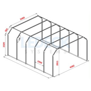 Tunel LED Detailing Auto LEDECK 1470W 6000K 147.000 lm 4382 x 5244 mm - Img 4
