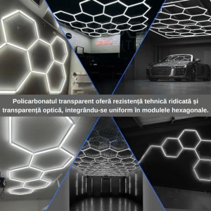 Conector Tip T pentru Honeycomb Hexagon Light LED – Îmbinare Modulară Sistem Iluminat Garaj – LEDECK - Img 6