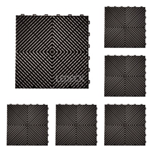 Pardoseala Modulara Plastic PP – Exterior, Garaj Auto, Service, Terasa - Negru (preț pe m²)