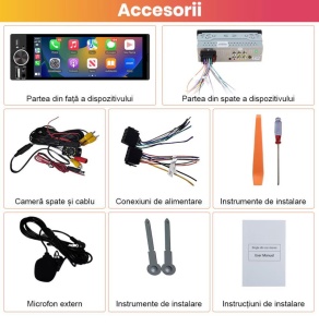 Player Carplay si Android Auto Universal 6.36 inch + CAMERA MARSARIER CADOU - Img 7