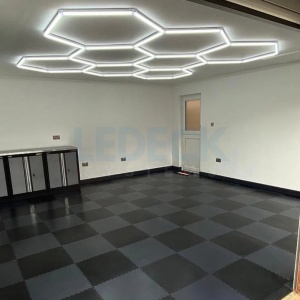 Lumină LED Hexagonală Profesională Aluminiu – 11 Module 440mm 236x329CM - Service Auto, Detailing, Ateliere, Spații Comerciale - Img 8