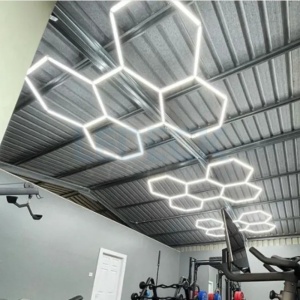 Lumină LED Hexagonală Profesională Aluminiu– 5 Module 568mm 210x299CM – Service Auto, Detailing, Ateliere, Spații Comerciale - Img 8