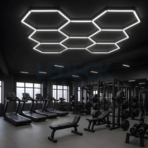 Lumină LED Hexagonală Profesională Aluminiu – 8 Module 440mm 236x246CM - Service Auto, Detailing, Ateliere, Spații Comerciale - Img 6