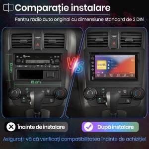 Player Carplay si Android Auto Universal 2DIN 7 inch + CAMERA MARSARIER CADOU - Img 4