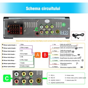 Player Carplay si Android Auto Universal 6.36 inch + CAMERA MARSARIER CADOU - Img 8