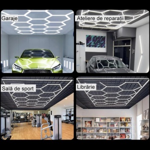 Conector Tip T pentru Honeycomb Hexagon Light LED – Îmbinare Modulară Sistem Iluminat Garaj – LEDECK - Img 7